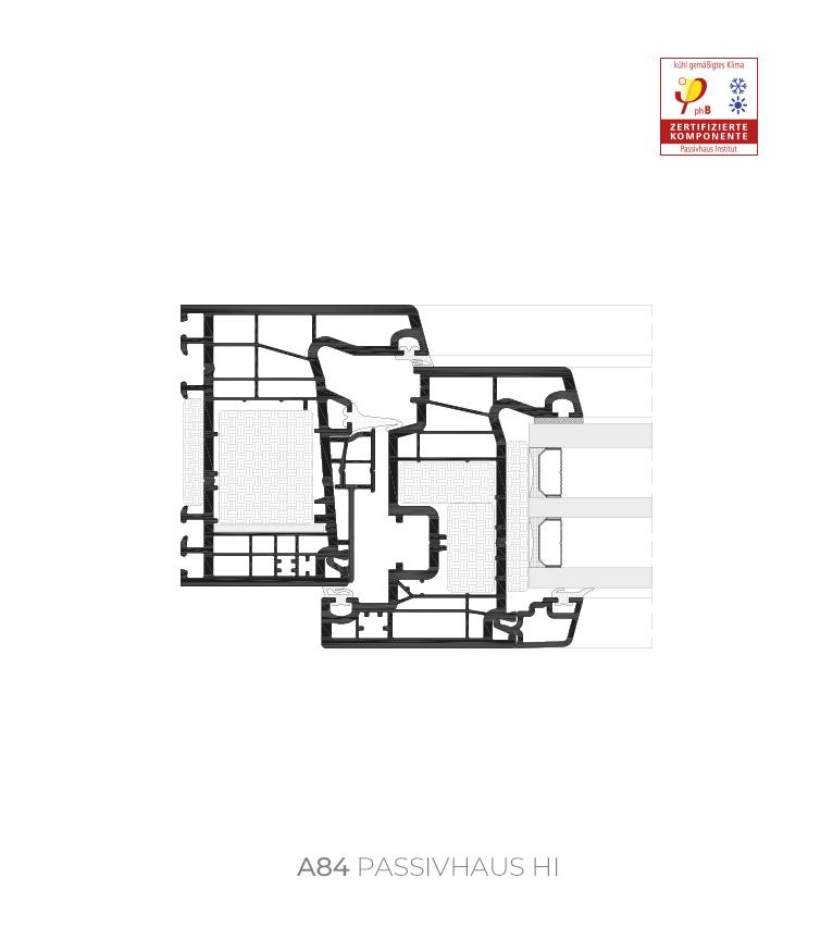 Sección del sistema A 84 Passivhaus HI